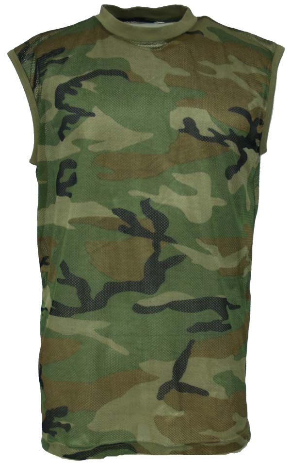 Camo. mesh T-shirt