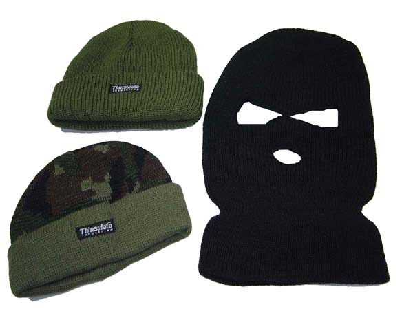 Thinsulate watch caps & Balaclava 3 hole