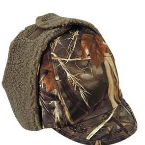 winter grass camo. cap with flaps