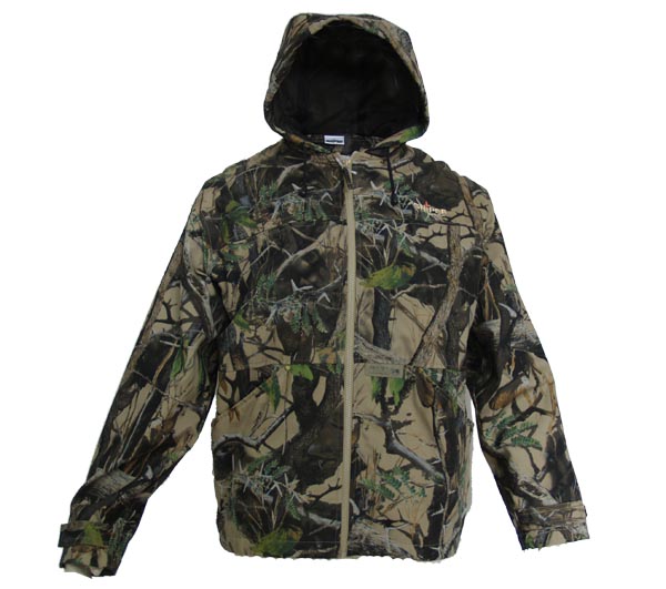 Hooded hunting jacket(3D camo.)